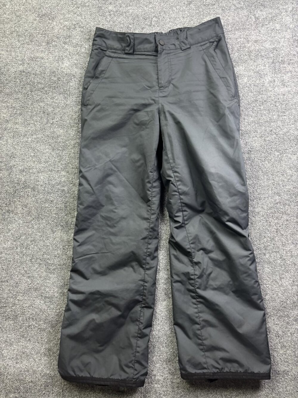 Obermeyer Snow Pants Womens 8 Gray Insulated Elastic Waist Ski Pockets Winter